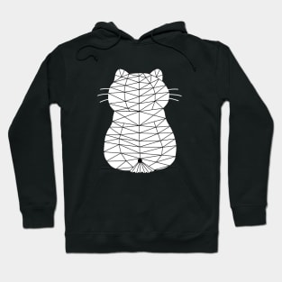 Cat sits upright, Cat Geometric for Dark Hoodie